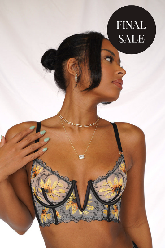 LILUNDERWEAR Dahlia Bustier Sunflower - bustier vue de face