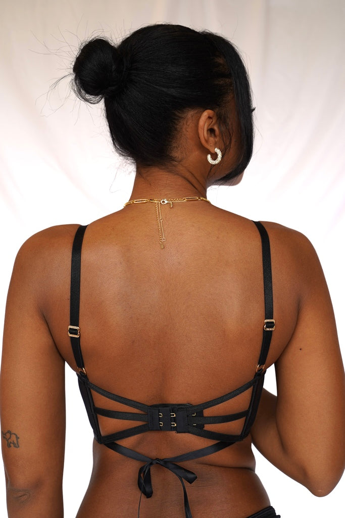 LILUNDERWEAR Dahlia Bustier Sunflower - bustier vue de dos