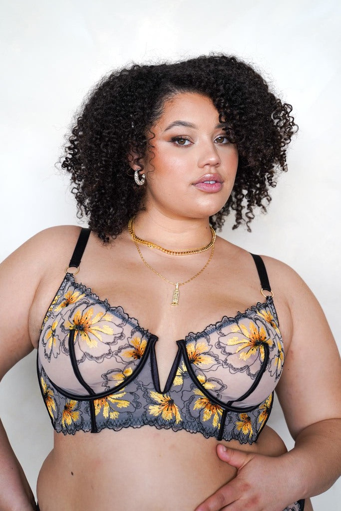 LILUNDERWEAR Dahlia Bustier Sunflower - bustier détail