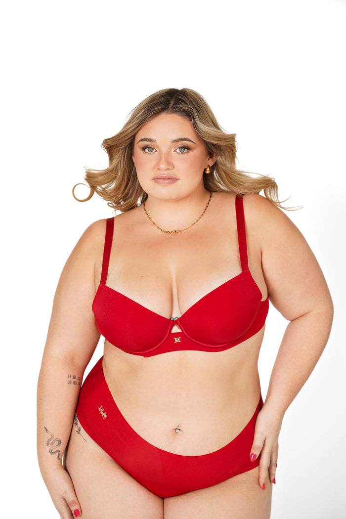LILUNDERWEAR Daily Luxe Soutien-Gorge Rouge - soutien-gorge vue lifestyle