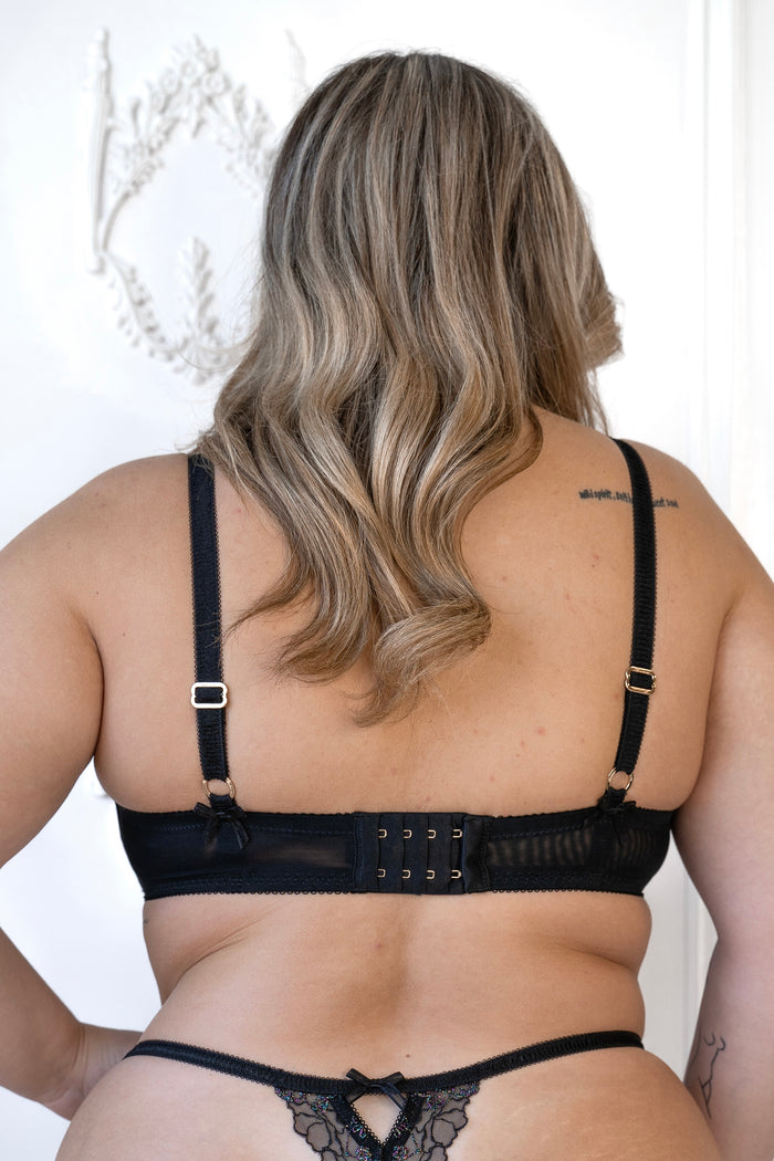 LILUNDERWEAR Daisy Balconnet Noir - balconnet vue de dos