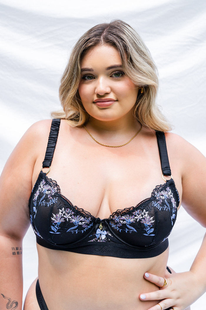 LILUNDERWEAR Euphorik Balconnet Noir - balconnet vue de face