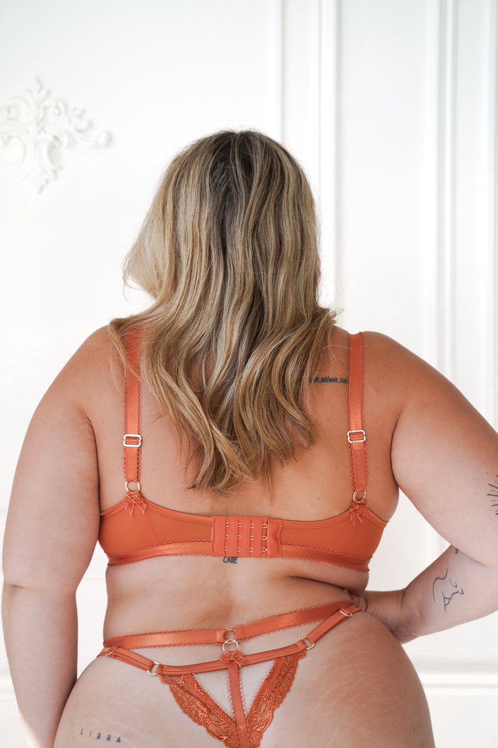 LILUNDERWEAR Hasna Balconnet Orange Brûlé - balconnet vue ensemble