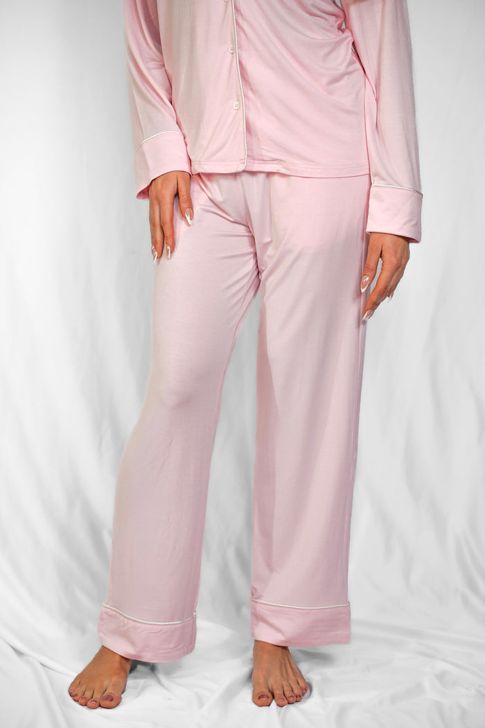 LILUNDERWEAR Pantalon Cozy Dreams Rose - pantalon vue de face