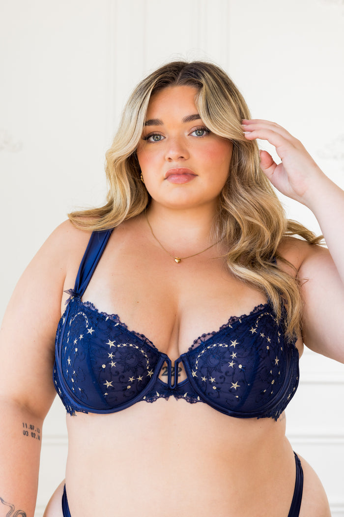 LILUNDERWEAR Vénus Balconnet Bleu - balconnet détail