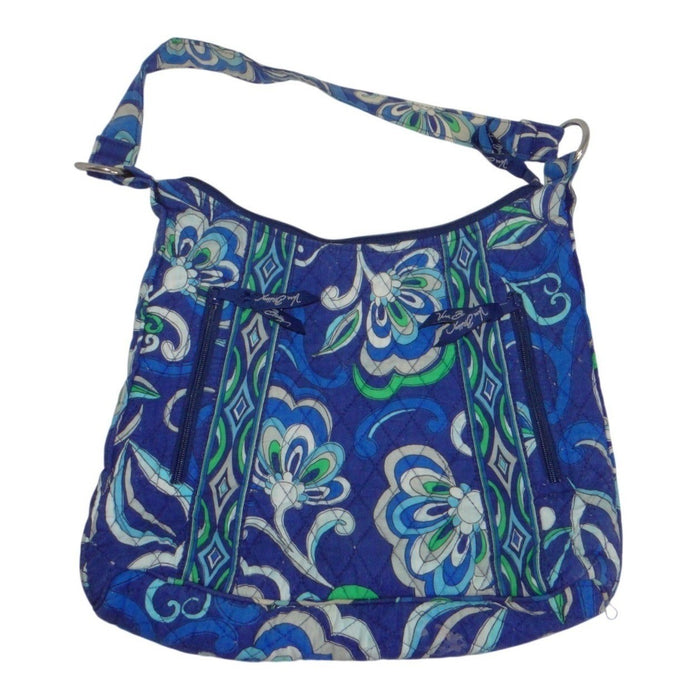 Vera Bradley Provencal Blue Green Floral Quilted Cotton Shoulder Bag 38720