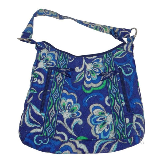 Vera Bradley Provencal Blue Green Floral Quilted Cotton Shoulder Bag 38720