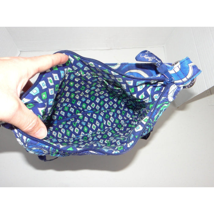 Vera Bradley Provencal Blue Green Floral Quilted Cotton Shoulder Bag 38722