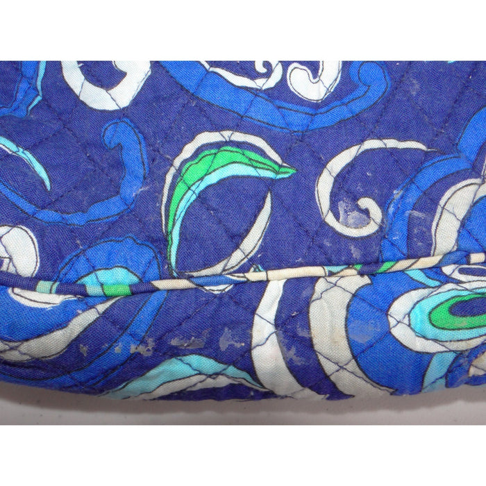 Vera Bradley Provencal Blue Green Floral Quilted Cotton Shoulder Bag 38725