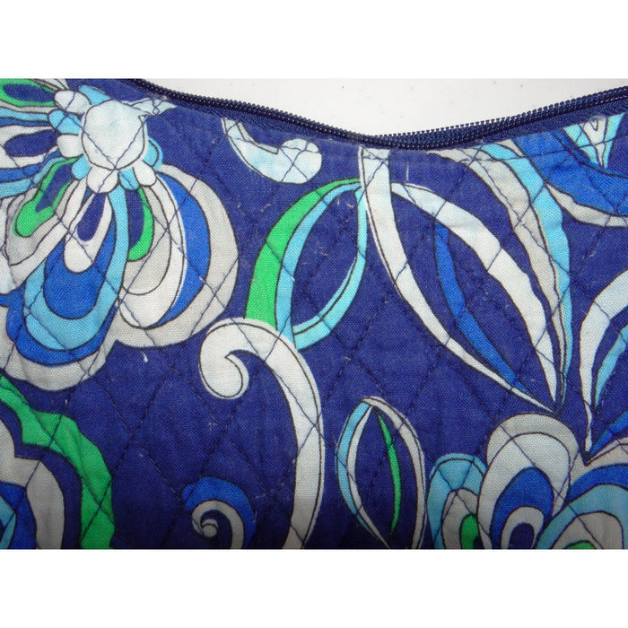 Vera Bradley Provencal Blue Green Floral Quilted Cotton Shoulder Bag 38726