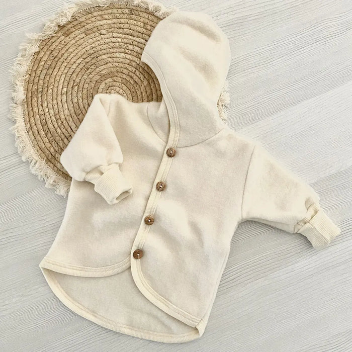 Veste en polaire de laine Cosilana Naturel