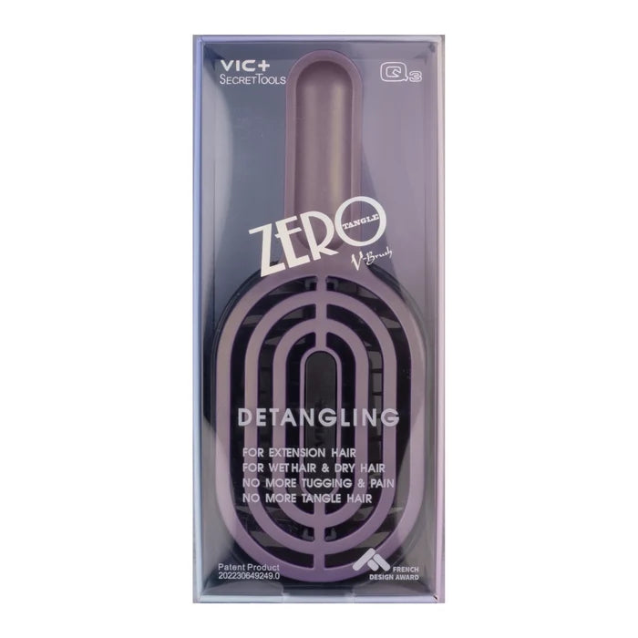 VIC+ SECRET TOOLS ZERO DETANGLING BRUSH LARGE IN LIGHT PURPLE