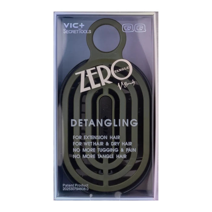 VIC+ SECRET TOOLS ZERO DETANGLING BRUSH SMALL GREEN