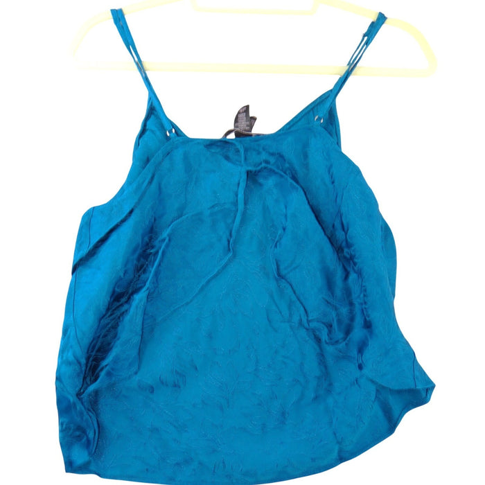 Victoria's Secret Teal Blue Floral Jacquard Camisole Top V Neck Large2