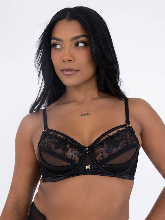 LILUNDERWEAR Victory Balconnet Noir - balconnet vue de face