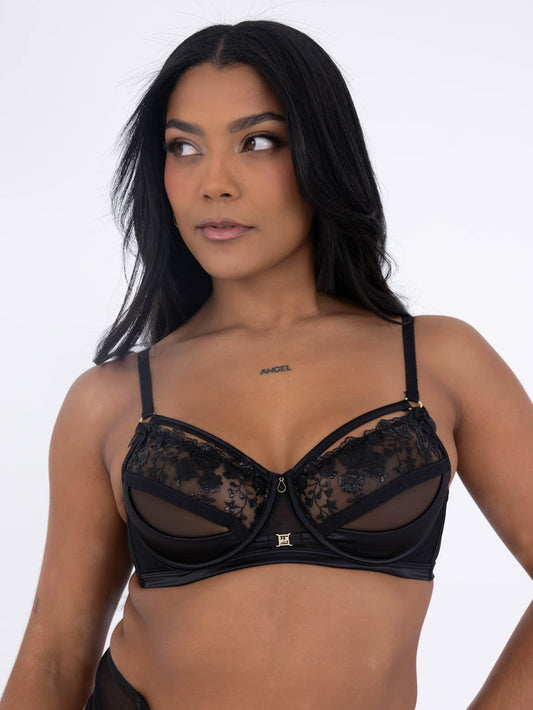 LILUNDERWEAR Victory Balconnet Noir - balconnet vue de face