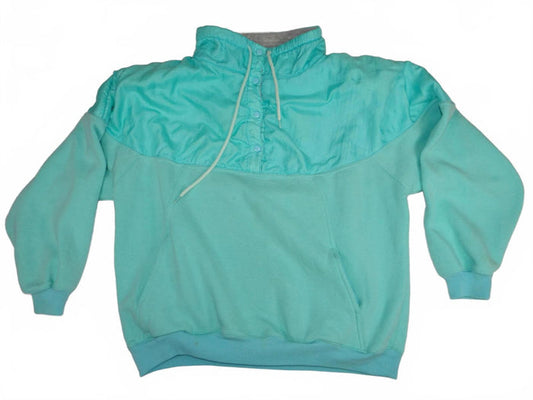 Vintage 1990's China Wear By Morsly Light Blue Pullover Sweatshirt Hoodie0