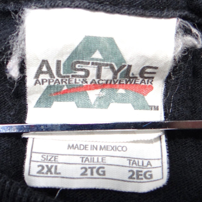 Vintage Alstyle Ride Free Motorcycle Eagle POW MIA Veteran Tee Mens 2XL Black1