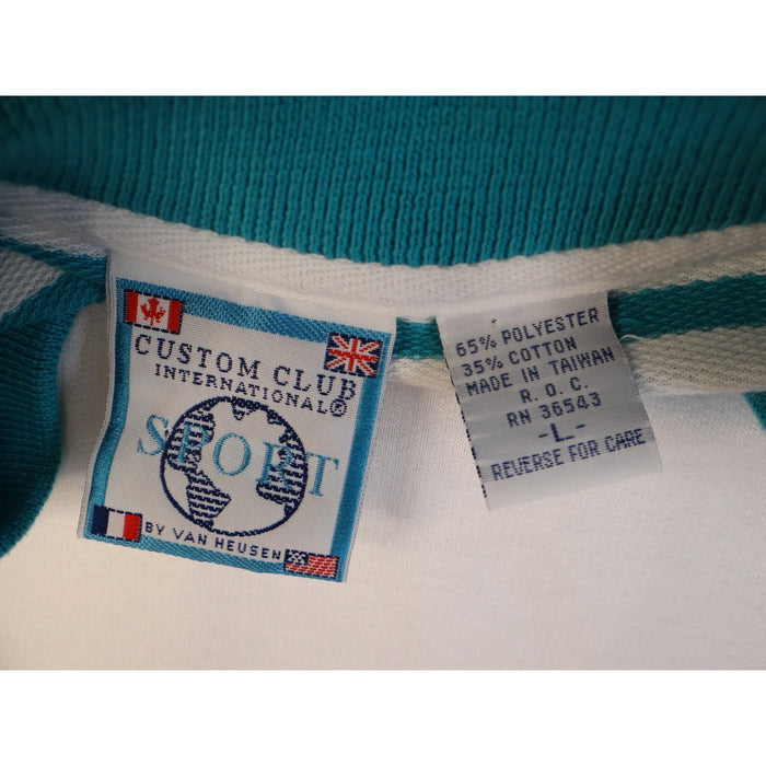Vintage Custom Club International Sailboat Graphic Stripe T Shirt Mens Large3