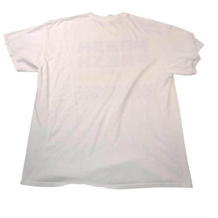 Vintage Gildan Fresh Triple Graphic Mens XL White Checkered Short Sleeve Tee2