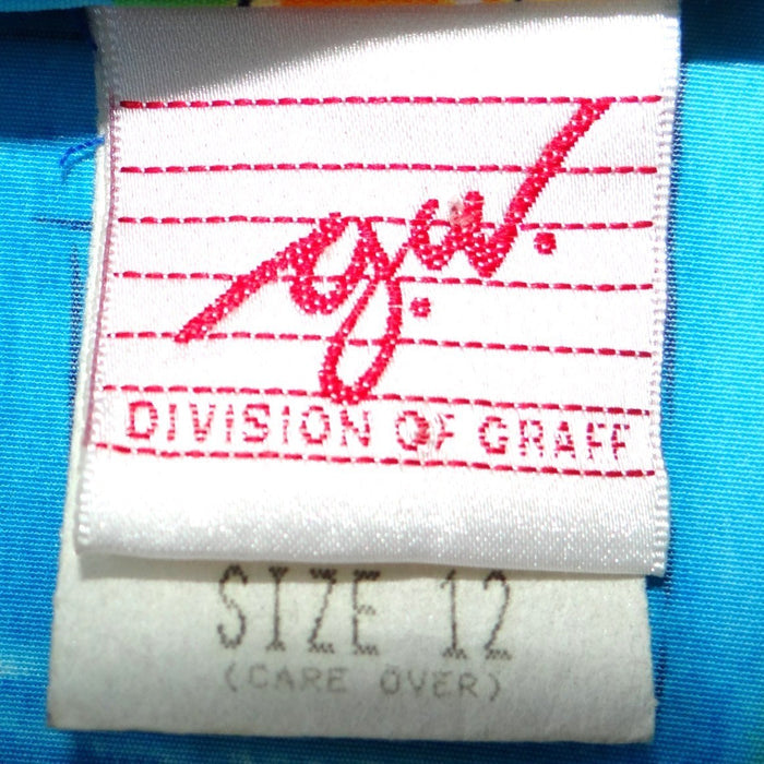 Vintage GW Division of Graff Abstract Floral Geometric Blazer Jacket Multi Sz 122