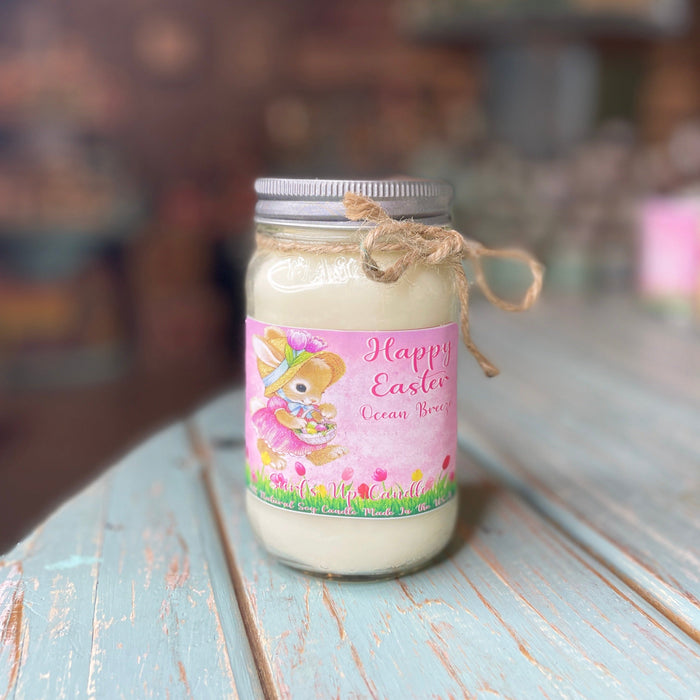 Vintage Happy Mason Jar Easter Trio - Easter Collection