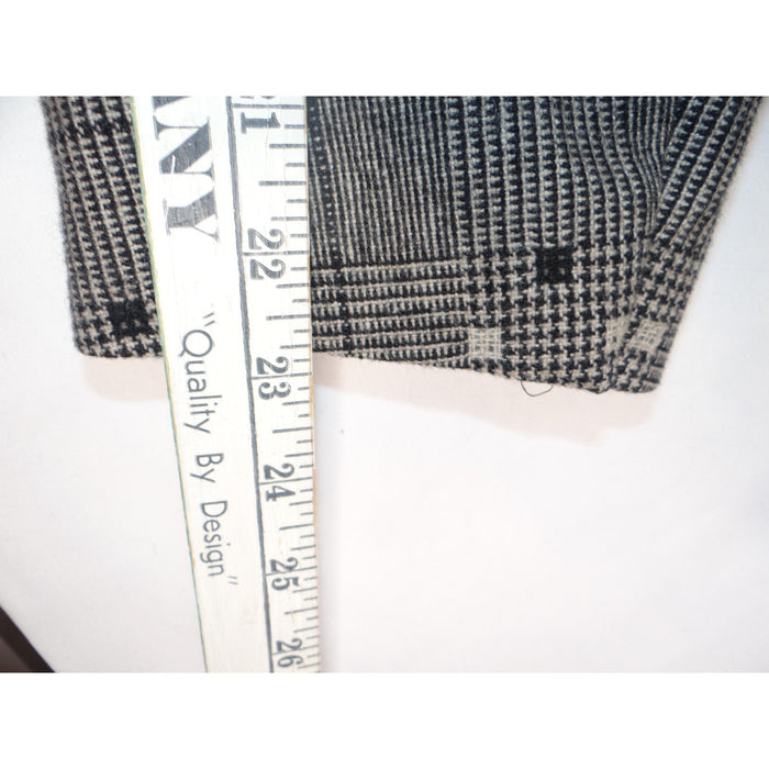 Vintage HBS LTD Trendy Plaid Double Breasted Blazer Jacket Gray Black White7