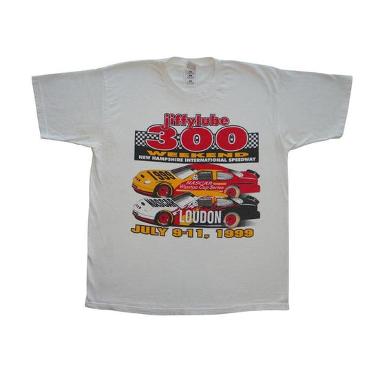 Vintage Jiffy Lube 300 NASCAR T Shirt New Hampshire International Speedway 19990