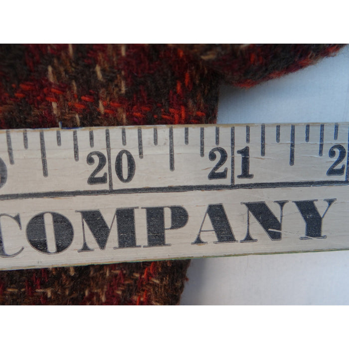 Vintage Joan Leslie Women's Plaid Blazer Jacket Sz14 Red Brown Gold Tweed Lined6