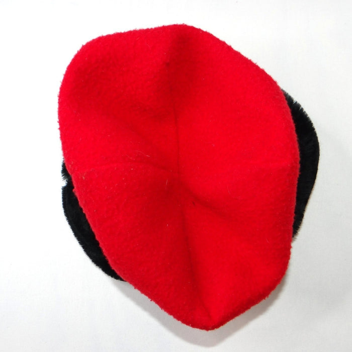Vintage Kathleen for Sweet Herb Red Fleece Hat and Scarf Set Black Trim4