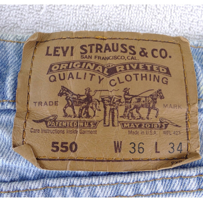 Vintage Levis Orange Tag Jeans Mens 36x34 Light Wash Straight Leg Made in USA3