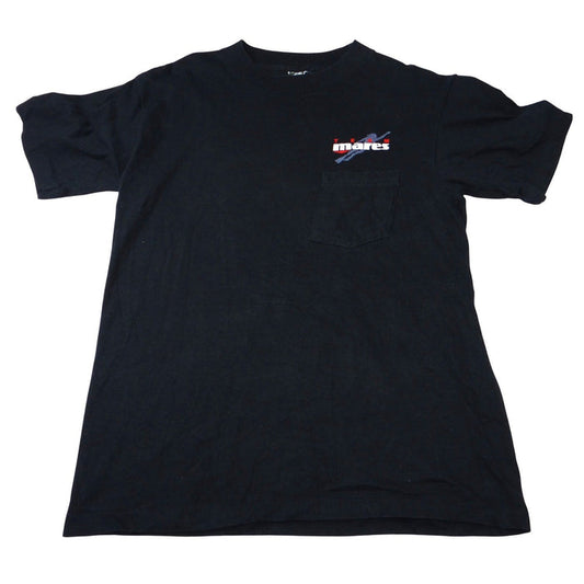 Vintage Mares Team Scuba Diver Graphic TShirt Mens L Black Short Sleeve Pocket0