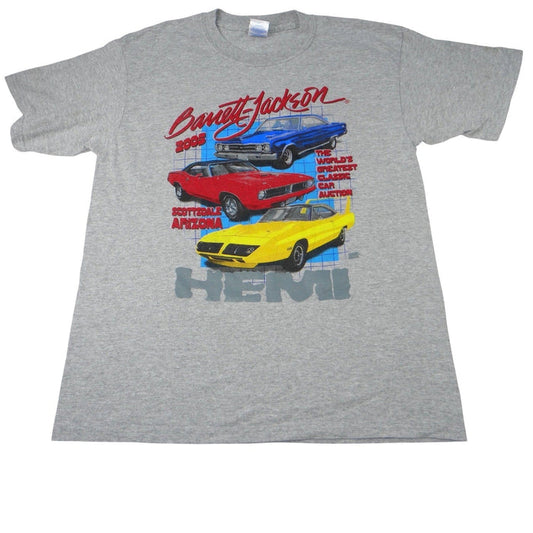 Vintage Mens Large Gray 2005 Barrett Jackson Scottsdale Arizona Hemi TShirt0