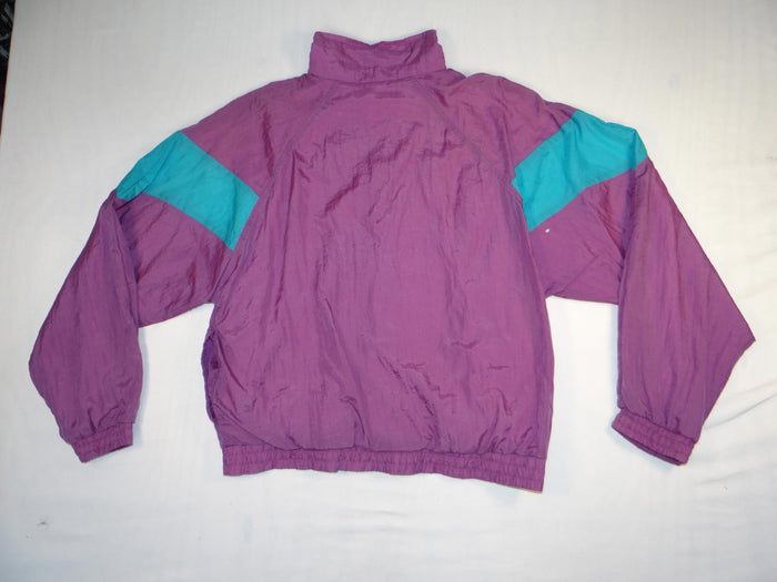 Vintage Reebok Women's Windbreaker Jacket Purple Teal White2