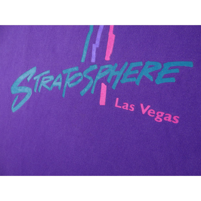 Vintage Stratosphere Las Vegas Graphic T Shirt Purple Fruit of the Loom XL6