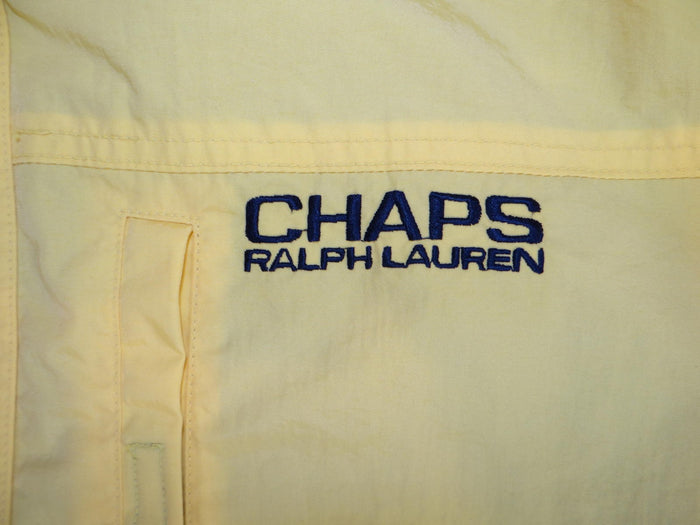 Vintage Y2K Chaps Ralph Lauren Yellow Men's Windbreaker Jacket1