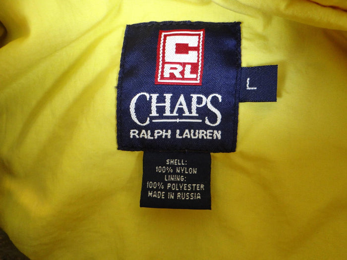 Vintage Y2K Chaps Ralph Lauren Yellow Men's Windbreaker Jacket3