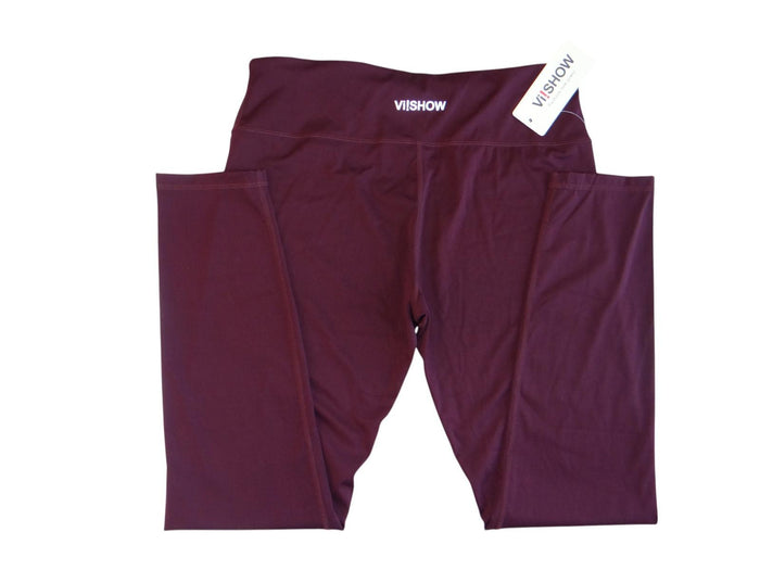 VISHOW Women's Burgundy Leggings   XL3