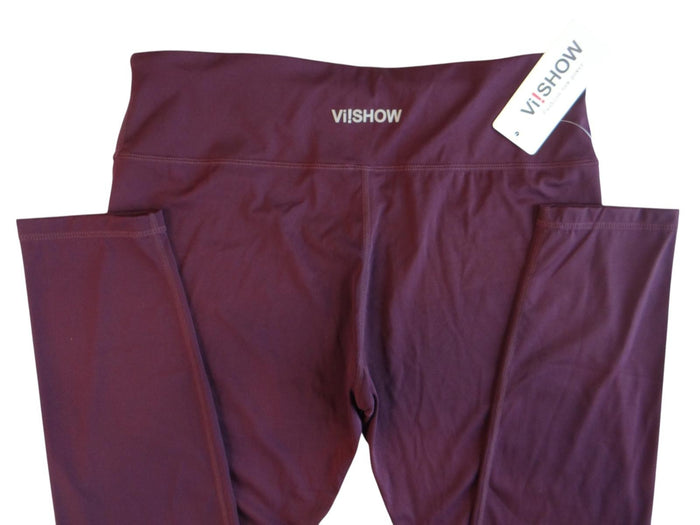 VISHOW Women's Burgundy Leggings   XL5