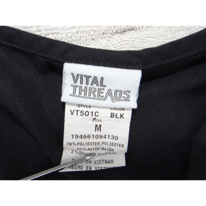 Vital Threads Womens Black V Neck Scrub Top Short Sleeve VT501C Size Medium2