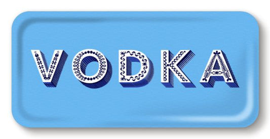 VODKA BLUE TRAY 32X15CM