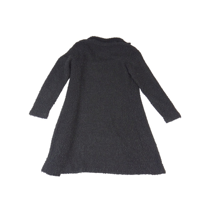 Vtg American Cruiser Womens Black Boucle Sherpa Longline Duster Cardigan Jacket1