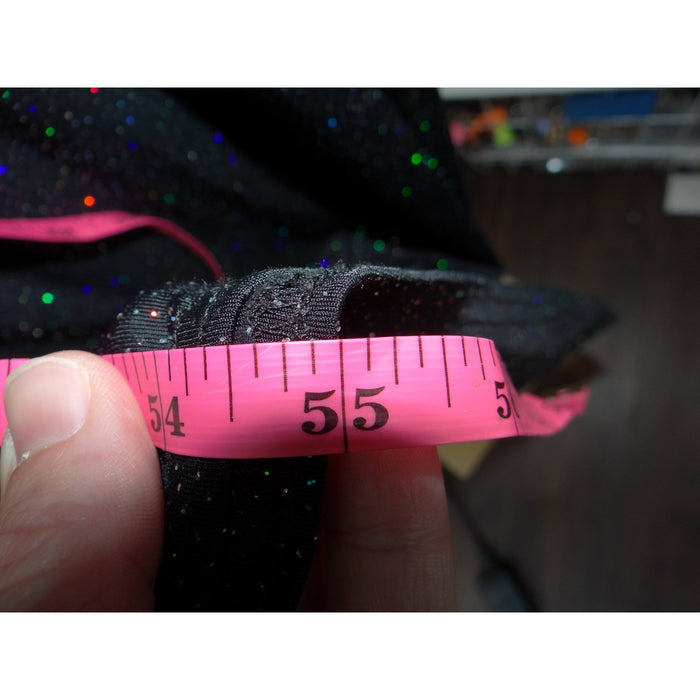 VTG Delta Burke Collection Womens 1X Black Holographic Glitter Maxi Dress5
