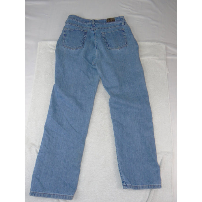 VTG Lee Classic Fit At The Waist Jeans Womens 8 Petite Light Wash Straight Leg1