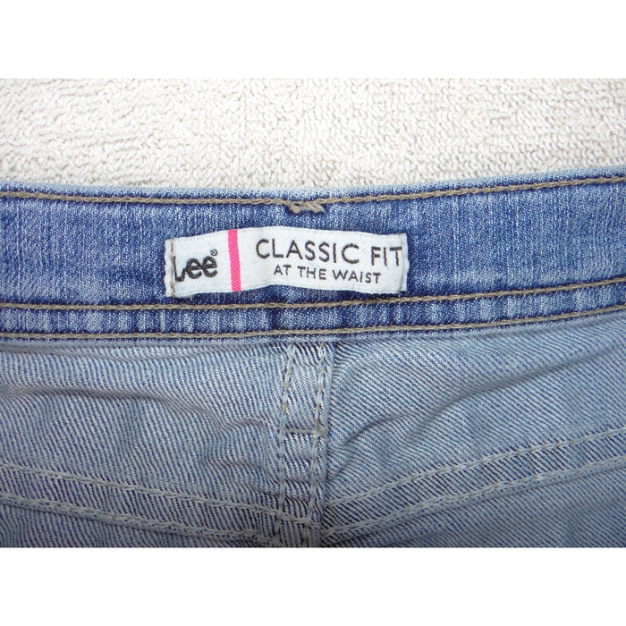 VTG Lee Classic Fit At The Waist Jeans Womens 8 Petite Light Wash Straight Leg3