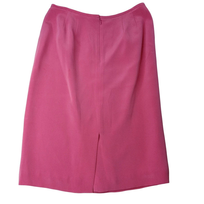 VTG Preston & York Silk Pink Blazer Skirt Suit Womens 12 Short Sleeve Tailored3