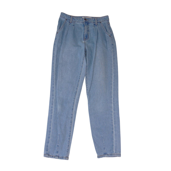Vtg RSQ Jeans Women Light Wash Pleated High Rise Tapered Leg Denim Pants 3/260