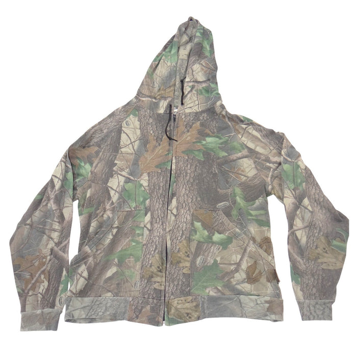 VTG Walls Realtree Hardwoods Camo Full Zip Hoodie Mens Brown Green Camouflage0