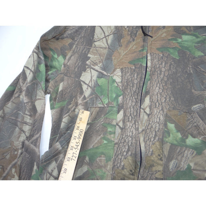 VTG Walls Realtree Hardwoods Camo Full Zip Hoodie Mens Brown Green Camouflage3