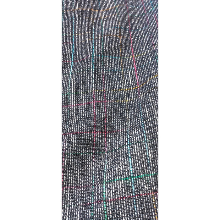 VTG Womens Plaid Tweed Maxi Skirt Dark Multi Color Classic Tailored Knee Length1